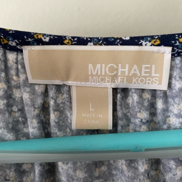 MICHAEL Michael Kors Navy Ditsy Floral Print Top - Picture 3 of 8